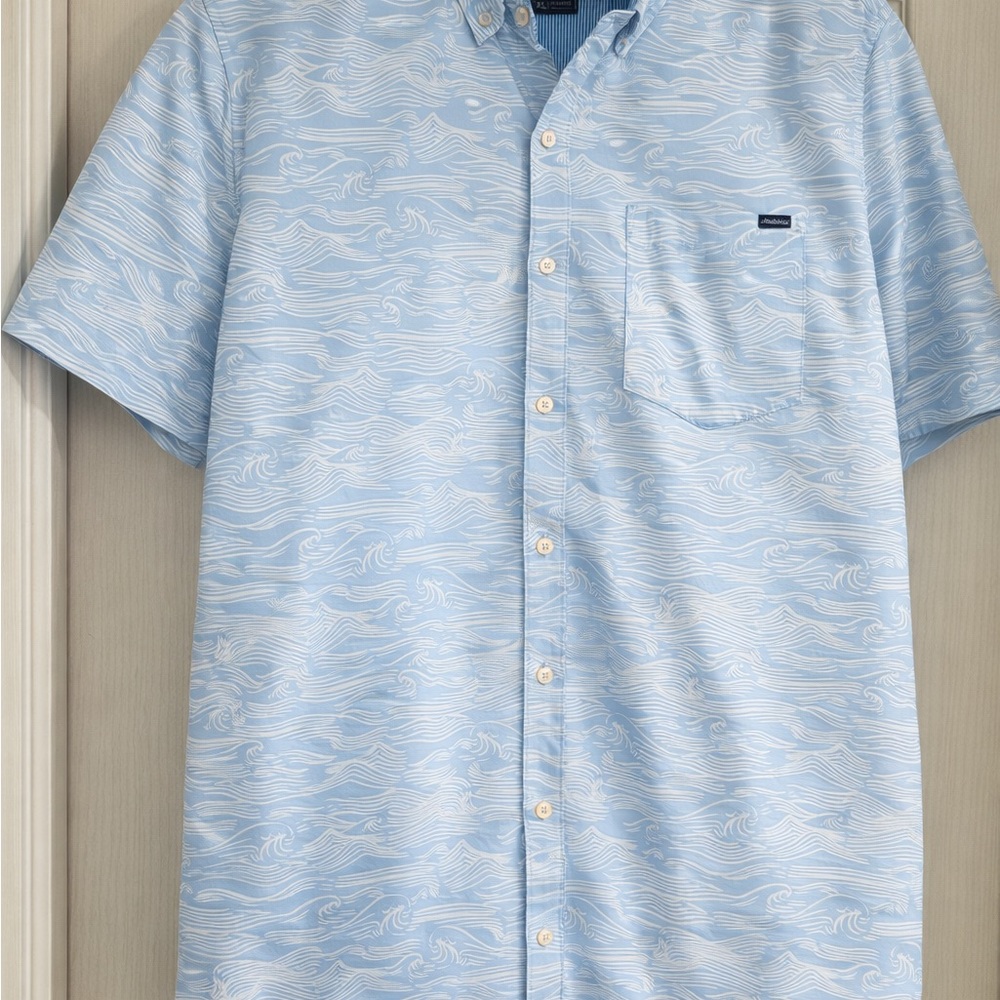 Chubbies Light Blue Wave Pattern Shirt